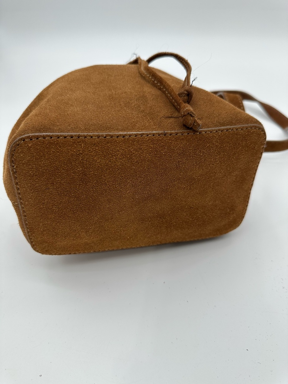 J.Crew Camel Brown Suede Draw String Purse Bag - Picture 7 of 9